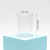 Clear Cylindrical Glass Vase Planter