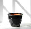 Black Rolled Rim Pot Outdoor Ceramic Pot | UAE's Stylish Garden Pots!