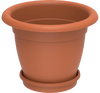 Round Cosmoplast Planter 20 With Tray