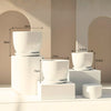 White Ceramic Set of 3 Round Indoor pot