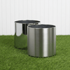 Modern Classic Cylinder Pot (Dual Finish Options) | UAE's Stainless-Steel Planter!